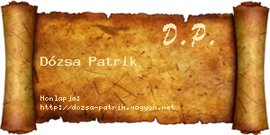 Dózsa Patrik névjegykártya