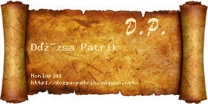 Dózsa Patrik névjegykártya